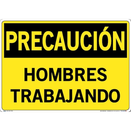 Vestil Vinyl Label Sign, 14-1/2" Height, 20-1/2" Width, Vinyl Label, Rectangle, Spanish SI-C-01-E-LB-011-S